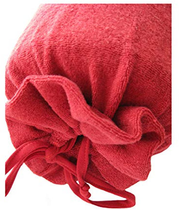 Kneer Flausch Frottee Nackenrollenbezug 15x40 cm Karmin-Rot Doppelpack