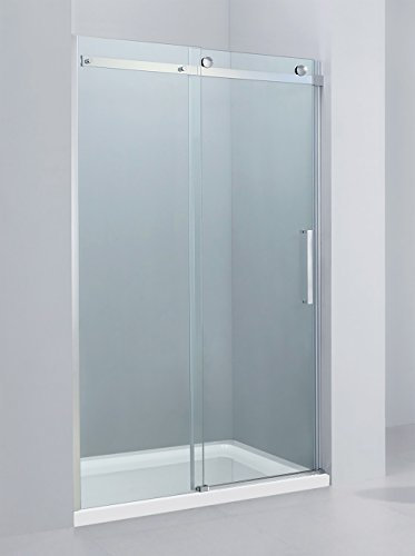 Yellowshop - Porta a Nicchia Box Cabina Doccia Bagno Anta Scorrevole Reversibile in Cristallo Temperato 8mm Trasparente Varie Misure Cm 100 120 140 160 (Cm 120)