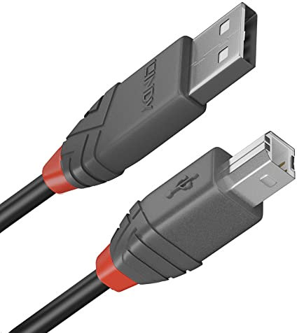 LINDY 36676 7.5m USB 2.0 Typ A an B Kabel Anthrazit