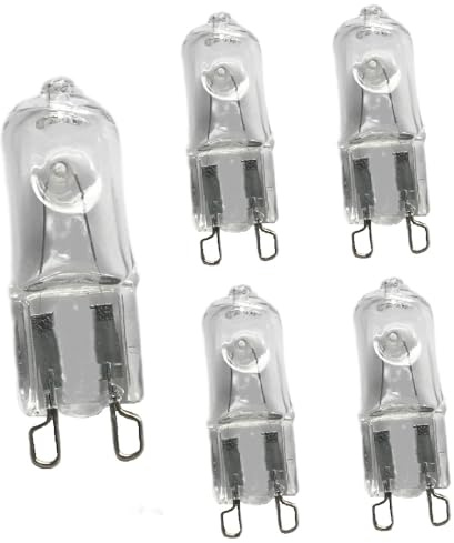 Halogen Lamp G9 Halogenlampa 40W 230V 2900K Dimbar Varmvit Halogenlampa Kapsellampa För Skåpbelysning Ugnslampa Med Mera,40W,5 St