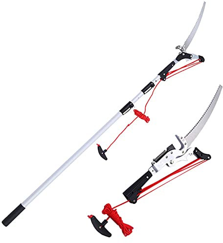 NADYE Teleskop-Baumscheren Teleskop-Hochentaster, 9,8 Fuß/13 Fuß/16,4 Fuß/19,6 Fuß Professionelle Teleskop-Baumscheren (6m/19.6ft)