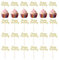 24 Pcs Cupcake Picks, Happy Birthday Cupcake Toppers Glitter Birthday Cupcakes Food Picks for Celebrating Anniversary Theme Party Cake Decorations Supplies