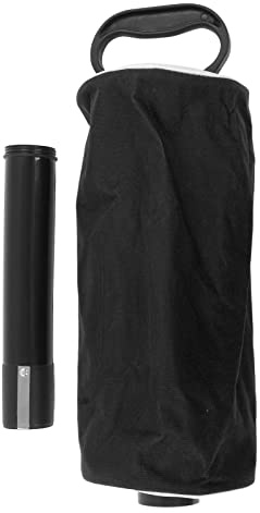 SparkFeng Golf Ball Retriever with Detachable Plastic Tube, Golf Balls Pickup Bag, Holds Up to 80 Balls, Rubber Handle for Easy Collection on Course or Practice Range (Black)