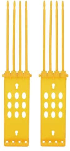TOYANDONA 2 Piezas Soporte para Anillas de Identificación de Palomas Amarillo, Organizador Ligero y Antipérdida para Anillos de Patas, Accesorio para Aves de Corral y Palomas de Exhibición
