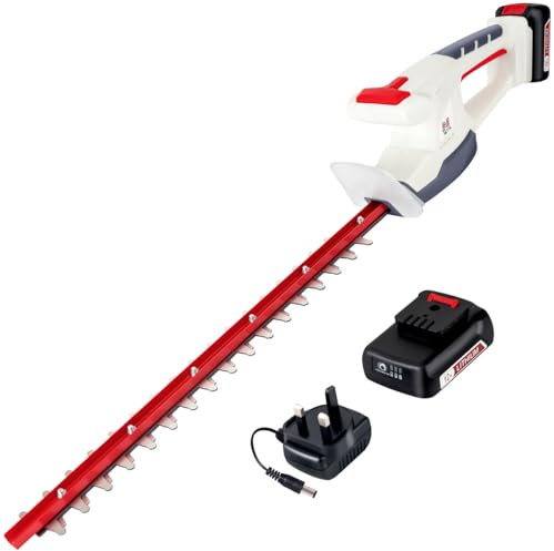 NETTA Cordless Hedge Trimmer & Cutter - Ultra-Light, Lithium-Ion Battery, Charger Included – 450 mm Blade Length, 16 mm Tooth Opening