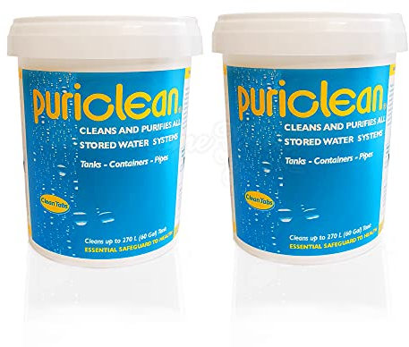 Puriclean 2 x 400g Water Tank Purification Treatment Caravan System Cleaner