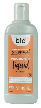 Bio-D Mandarin Washing Up Liquid 750ml | Allergy Free | Vegan | Cruelty Free