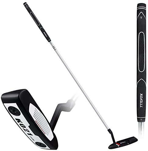 KOFULL Golf-Putter, Golfschläger für Männer, Rechtshänder – 89,9 cm Herren-Putter für Rechtshänder, Golf-Geschenke für Männer, Gummigriff-Klinge Putter für Innen- oder Außentraining