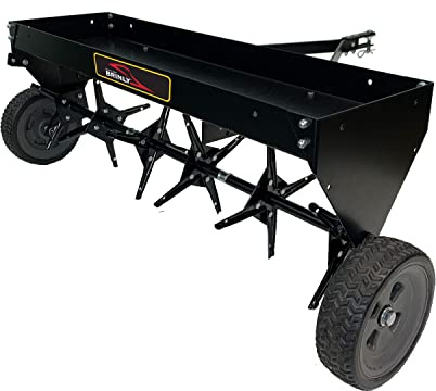 Brinly PA-42BH-A Tow Behind Plug Aerator with Folding Easy-Store Tow Bar, 42