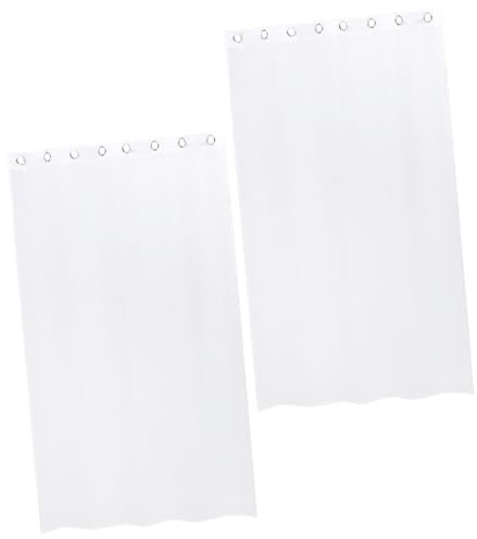 ULDIGI Cortinas para Exteriores Translucidas Blancas 132x213 Cm Poliéster para Terraza Jardín Pabellón 2 Unidades