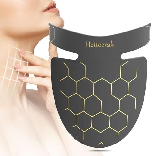 Rotlichtlampe für Nacken & Brust, 660nm & 850nm Red Lights mit 5 Einstellung der Helligkeit, Silikonlicht Infrarotlampe mit 3 Timern, für Hellt die Haut Auf und Reduziert Falten