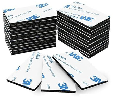 HUIQIHANG Paquete de 50 cintas fuertes de doble cara resistentes, resistentes al agua, almohadillas de espuma adhesivas de montaje fuerte para el hogar al aire libre, uso en todas las superficies,