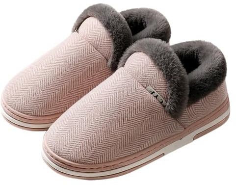 Zapatillas de estar por casa para mujer, cerradas, de felpa, botas de invierno, cálidas, planas, de casa, antideslizantes, de invierno, unisex, para el hogar, de fieltro, tallas 35-40