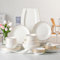 NNYCC Dinner Set Porcelain Plate and Bowl Hand Painted Gold Rimmed Unbreakable Evenly Glazed Smooth Scratch Resistant Highend Luxurious Dishwasher and Microwave Safe 28 Piece Set
