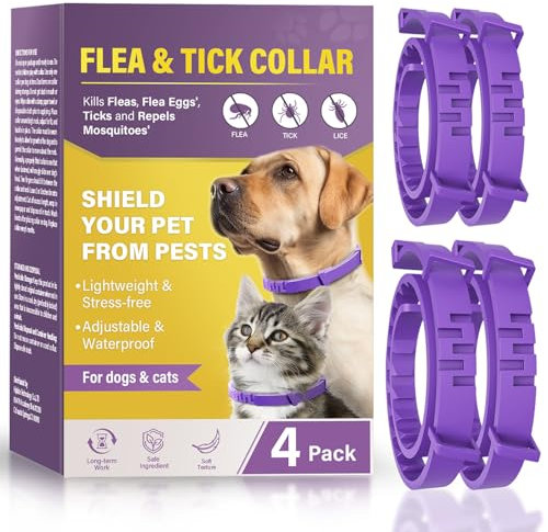 Hundehalsband, Niedlich Katzenhalsband, Gegen Zecken, Flöhe und Stechmücken, Wasserdicht Tierhalsband, EIN Jahr Langzeitschutz