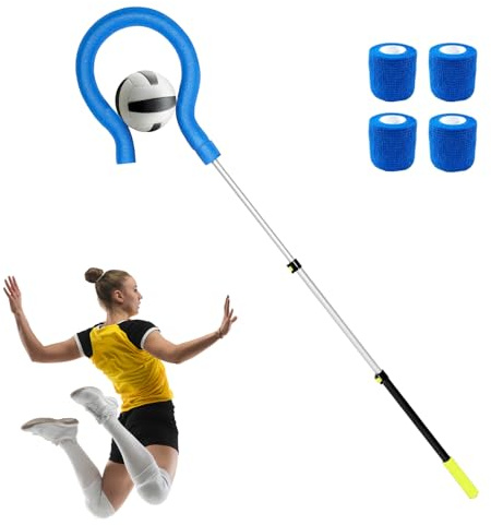 Ysislybin Entrenador de Pinchos de Voleibol, Ayuda para Entrenamiento De Voleibol Gancho con Signo De Interrogación Sujeta la Pelota para Ejercicios de Saque o Golpeo Accesorios de Voleibol