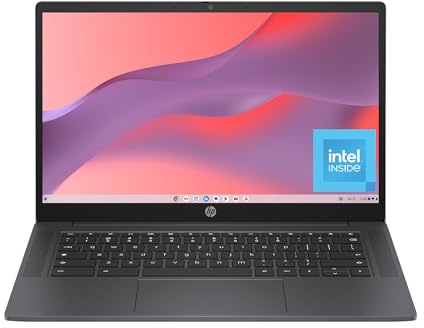 HP Chromebook 14 inch Laptop, HD Display, Intel Processor N100, 8 GB RAM, 128 GB UFS, UHD Graphics, Chrome OS, Chalkboard Gray, 14a-nf0099nr