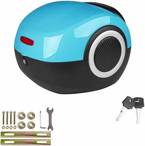 Toppfodral Motorcykel, 20l Toppfodral För Skoter, Cykelbox För Bagagehylla, Motorcykelfodral Med Säkerhetslås, Robust Hållbart, Blue