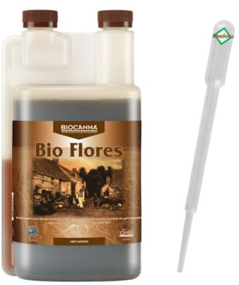 Weedness Canna Bio Flores 1 litro - Fase di fioritura Coltivare la Coltivazione Indoor di pomodori biologici Fertilizzante per pomodori fertilizzanti Cetrioli Fertilizzante Liquido Organico