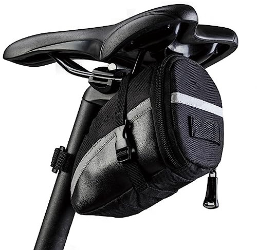 Waterproof Bicycle Underseat Bag - Saddle Wedge Pack for MTB Road Bike Storage (Only Bag)