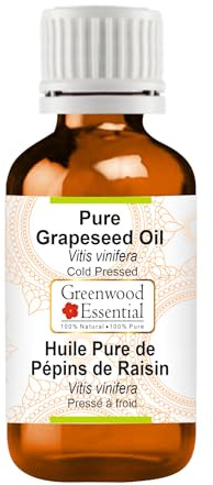Greenwood Essential naturlig ren druvfröolja (Vitis vinifera) kallpressad 50 ml (1,69 oz)