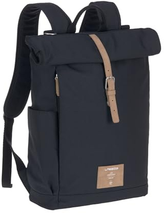 LÄSSIG Baby Wickelrucksack mit Wickelunterlage, Kinderwagenbefestigung/Casual Urban Backpack Tinted spots