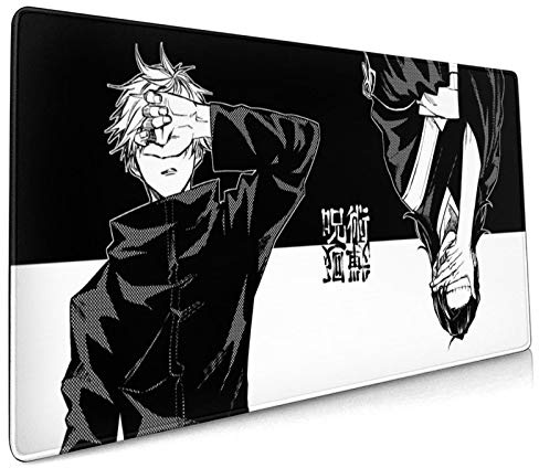 Tekaymod - Tapis de souris antidérapant pour bureau, ordinateur, professionnel (15,7 × 35,4 pouces) - Tissu noir - 400 mm x 900 mm x 3 mm