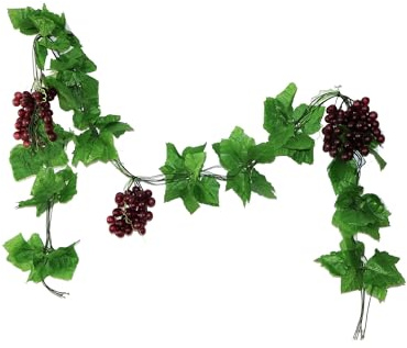 LONGHAO Grappes De Raisins Artificiel,Raisin Artificial,Raisin Artificiel Et Vigne,Raisins RéAlistes Décoration,3 Ensembles De Brochettes De Raisin,Brochettes De Raisin,pour La Décoration