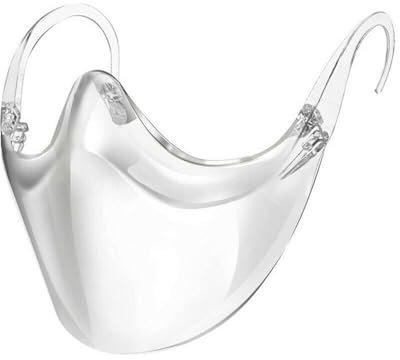 Tuzsocr Visière transparente avec visière anti-buée pour protéger le nez et la bouche des hommes et des femmes (1 pièce)