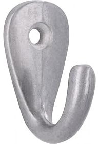 SIRO Kleiderhaken Rhede, Schlicht, Druckguss silber natur glänzend, 35 mm x 27 mm x 18 mm, 1747/AL2