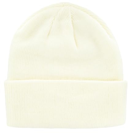 axy Kinder Winter Beanie Strickmütze mit breiter Krempe für Jungs und Mädchen von 1-6 Jahren, Kindermütze Jungen Kleinkind (Cremeweiss)