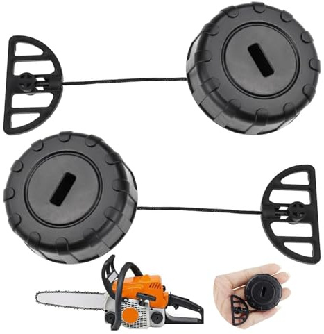 2 Pezzi Tappo Olio e Serbatoio Carburante per Motosega STIHL 017 018 MS170 MS180, Decespugliatore, Benzina - Coperchio Compatibile