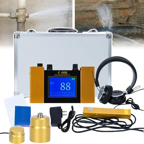 Détecteur de Fuite d’Eau Professionnel, 4 Modes de Fréquence Réglables | Détection acoustique souterraine avec casque antibruit, haute précision, pour plomberie, murs, sols et canalisations