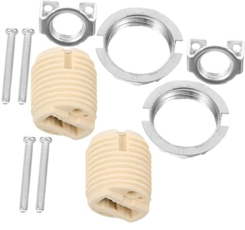 Veemoon 2pièces Douille Ampoule Céramique Remplacement De Douille Filetée De Rechange De Lampe Support Éclairage