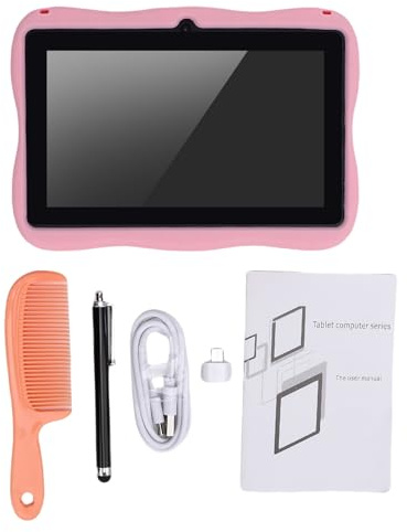 Cheotime 200w Kids Tablet de 7 Pulgadas Pantalla de Pantalla HD Android 7.0 para niños pequeños, 1 GB RAM 16GB ROM Camina Dual Camina a Prueba de Choque para Juegos educativos
