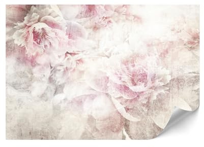LUMASOUL Carta da Parati 400x280 cm - Carta da Parati Camera da Letto Fiori - Panelli da Parete Moderne - Panelli Murali di Alta Qualità Facili da installare - Rosa-beige