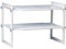 Rayen - Organizador Bajo Fregadero Universal, Estantería Ajustable con 10 Lamas Extraíbles y Tubos Telescópicos, Ancho Extensible 41-70 cm, Altura 40 cm