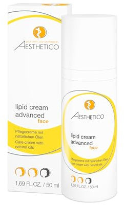 AESTHETICO lipid cream advanced, 50 ml - Hydratisierende Lipidcreme mit Hyaluron, ideal bei trockener Haut und Neurodermitis, stärkt die Hautbarriere, schützt vor Feuchtigkeitsverlust, mit Hyaluron.
