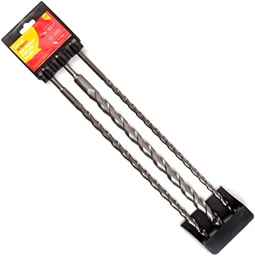 White Hinge Limited 3Pc Carbide Tipped Masonry Drill Bits SDS+ 450mm Long Stone Cutters in sizes 12mm / 16mm & 24mm
