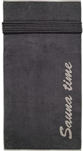 Cawö Home Toalla de sauna Sauna Time 449 antracita – 77 Toalla de sauna 80 x 200 cm toalla de sauna 80 x 200 cm