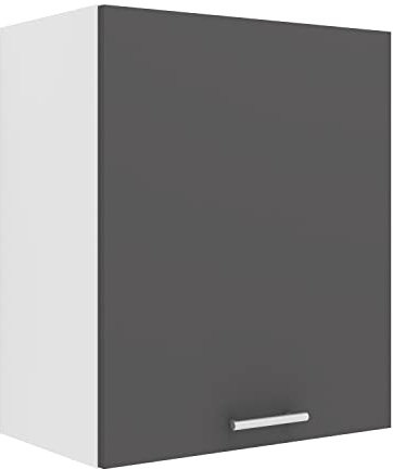 VCM Esilo - Armario de Cocina (50 cm de Ancho, Puerta de Madera), Color Blanco y Antracita