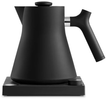 Fellow Corvo EKG Elektrischer Wasserkessel – Elektrische Übergusskanne für Kaffee und Tee – schnellerhitzender elektrischer Wasserkocher – Mattschwarz – 0,9 Liter