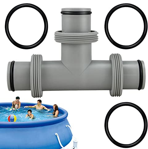 Adattatore per tubi per piscina | Sostituzione del connettore sottotruttura T-T, parti di fissaggio per piscine con giunto dritto per la circolazione 'acqua Pewell