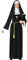 Morph Nonnenkostüm für Damen, Nonnen-Outfit mit Haube, Perfekt für Halloween und Karneval, S
