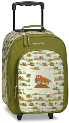 Noey & Lou Kinderkoffer Trolley Rucksack Brustbeutel Koffer Kinder Jungen Mädchen Fabrizio Weichgepäck (M1 Grün, M1)