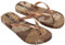 IPANEMA Animal Print Vi Fem, Chanclas Mujer, Dorado, 39 EU
