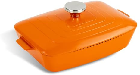 Scoville EXPERT Neverstick+ Cocotte rectangulaire anti-adhésive avec couvercle de 26 cm - Convient à toutes les plaques de cuisson et fours - Aluminium léger et épais - Passe au lave-vaisselle - Sans