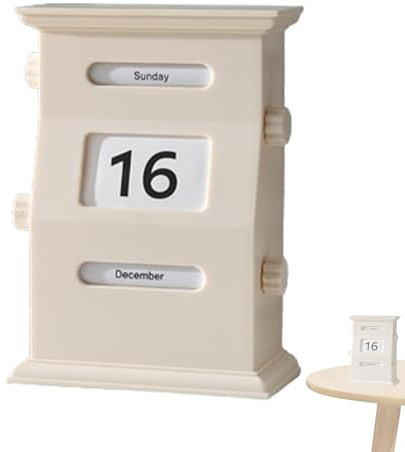 Lås kalender för kontor, retro kalenderblock, skrivbordsdatumdisplay, skrivbordsdekorkalender, datumblock för skrivbord, snygg kontorskalender, dekorativa skrivbordstillbehör, datumvisning,