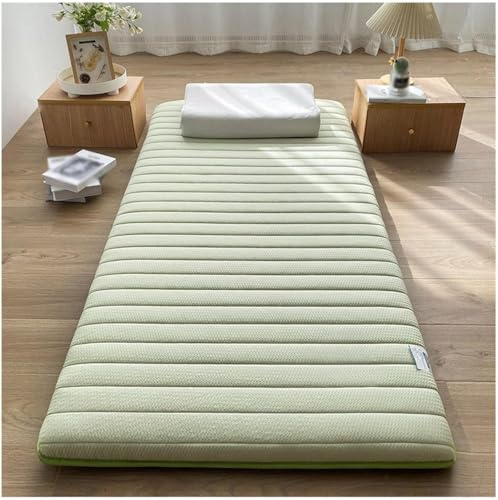 Matelas pliant de style minimaliste avec surface rembourrée douce et légère pour la chambre des étudiants, le camping, la chambre des invités (A80 x 190 cm)