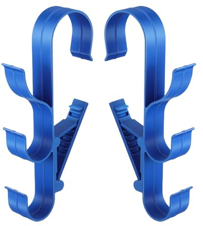 Support d'épuisette de piscine, crochets de suspension pour poteaux de piscine, support de rangement au bord de la piscine pour accessoires, épuisettes, serviettes, brosses, feuilles, râteaux, sacs à